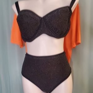 GABIFRESH plus size 20 bikini black/silver